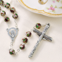 Purple Cloisonné Rosary – 8mm Floral Beads, Made in Portugal