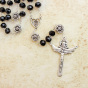  Our Lady of Fatima Rosary with 10 x 8mm Black Beads and Holy Trinity Crucifix - 21"  *   (Minimum quantity purchase is 1)