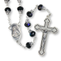AB Black Capped Bead Linked Rosary - 26"   (Minimum quantity purchase is 1)