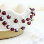  AB Purple / February, June 7mm Glass Bead Rosary - 20 1/2"   (Minimum qty purchase is 1)  