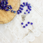 AB Dark Blue 7mm Glass Bead Rosary - 20.5" *   (Minimum quantity purchase is 1)