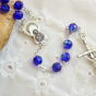 AB Dark Blue 7mm Glass Bead Rosary - 20.5" *   (Minimum quantity purchase is 1)