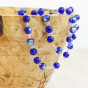 AB Dark Blue 7mm Glass Bead Rosary - 20.5" *   (Minimum quantity purchase is 1)