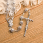  Silver Plated Filigree Rosary with 8mm Beads - 22"  (Minimum quantity purchase is 1)