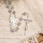  Silver Plated Filigree Rosary with 8mm Beads - 22"  (Minimum quantity purchase is 1)
