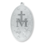XL Miraculous Medal Wall / Door Medal - 6-1/2", Blue Enamel, Silver Ox  * (Minimum quantity purchase is 1)