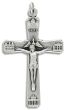 Holy Spirit Crucifix with the Four Major Papal Basilicas II – 2 1/4" Silver Oxidized, Made in Italy *  (Minimum quantity purchase is 2)