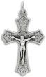   Flared Edge Crucifix with Ridged Posts - 1 1/2 in.   (Minimum quantity purchase is 1)
