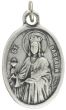   St Barbara Medal ( Builders)  - Italian Silver OX 1 inch (Minimum quantity purchase is 1)