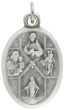 4 - Way Cross / "I AM CATHOLIC" Medal - Italian Silver OX 1 inch  (Minimum quantity purchase is 3)