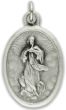  Our Lady of the Assumption / Pray For Us Medal - Italian Silver OX 1 inch   (Minimum quantity purchase is 2)