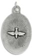 Confirmation / Holy Spirit Medal - Italian Silver OX 1 inch   (Minimum quantity purchase is 2)