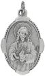 Sacred Heart of Jesus / Virgin of Mt Carmel Medal - Unique Oval Shape - 1 inch    (Minimum quantity purchase is 1)
