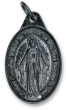 Miraculous Medal (English) – 1" Gunmetal, Made in Italy (Minimum quantity purchase is 3)