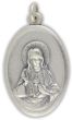  Sacred Heart of Jesus / Virgin of Mt Carmel Medal - 1 1/16"  (Minimum quantity purchase is 2)