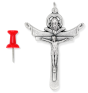 Holy Trinity Crucifix (Tertium Millennium) – 2.25" Large Silver Oxidized, Made in Italy  * (Minimum quantity purchase is 1)