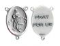  Assumption of Mary Oval Rosary Center - 1" (Minimum quantity purchase is 3)