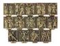  Stations of the Cross Plaque Set - Rectangular - Bronze - 1 inch