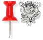 Our Lady of Fatima Rose Rosary Center - 5/8" Silver Oxidized, Made in Italy * (Minimum quantity purchase is 3)