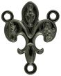  Fleur-de-Lis Fiat Centerpiece, Gun Metal - 15/16 inch  (Minimum quantity purchase is 2)