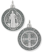   Round St. Benedict Medal, 1 1/4 inch    (Minimum quantity purchase is 2)