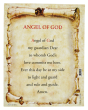 Guardian Angel  Wall Plaque with Angel of God Paper Printed Card - 4 1/2  x 3 1/4"   (Minimum quantity purchase is 1)