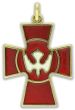 Holy Spirit / Confirmation Crucifix Gold Plated with Red Enamel - 1 3/4" - Closeout Sale *  (Minimum quantity purchase is 2)