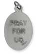  St Lawrence / Pray For Us Medal - Italian Silver OX 1 inch  (Minimum quantity purchase is 2)