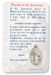 St Anthony Prayer Card with Medal  * (Minimum quantity purchase is 1)