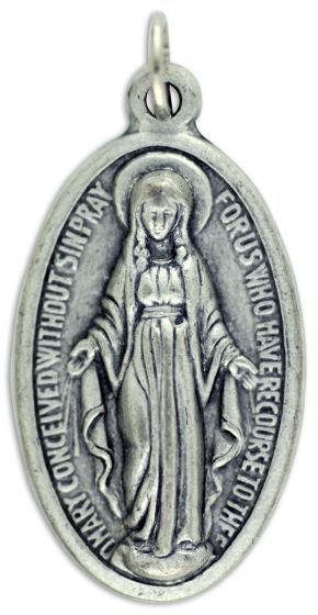   Miraculous Medal - 1 1/4" (English)  (Minimum quantity purchase is 3)
