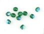  Emerald Green Aurora Borealis Czech Faceted Glass Beads - 6 mm - pkg of 60  (Minimum quantity purchase is 1)