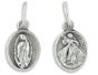 Our Lady of Guadalupe & Divine Mercy Medal - 1/2" Silver Oxidized, Made in Italy * (Minimum quantity purchase is 5)