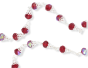 AB Deep Red Capped Bead Linked Rosary - 26" Made in Italy   (Minimum qty. purchase is 1)