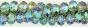  Glass Crystal Rondelle Beads 6 x 8 mm - Magic Green - 16 inch strand