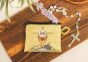  Holy Communion Full Color Zipper Rosary Pouch with Gold Accents - 2 1/2 x 3"  (Minimum quantity purchase is 1)
