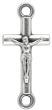 Simple Crucifix Our Father Bead - 1" Silver Oxidized, Made in Italy *  (Minimum quantity purchase is 6)