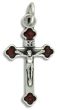  Orthodox Rosary Crucifix - Red Enamel - 1"     (Minimum quantity purchase is 2)