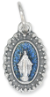  Miraculous Medal with Unique Border in Blue - 9/16"   (Minimum quantity purchase is 3)