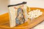  Madonna and Child Full Color Rosary Pouch with Gold Accents - 2.5 x 3"   (Minimum quantity purchase is 1)