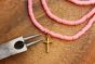 Baby Pink Polymer Clay Beads for Bracelet Making - 4 mm, 16" strand - Closeout Sale *  (Minimum quantity purchase is 3)