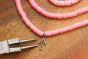 Pink Polymer Clay Beads for Bracelet Making - 6 mm, 16" strand - Closeout Sale *   (Minimum quantity purchase is 5)