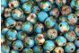  Light Blue Cloisonne Beads -  7mm - pkg of 60     (Minimum quantity purchase is 1)   