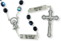 The Mysteries Rosary with Black Crystal 8 mm Beads - 22" * (Minimum qty. purchase is 1)    