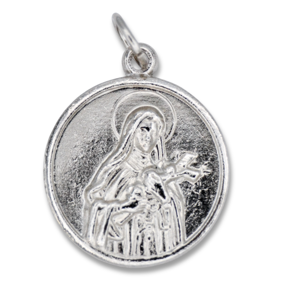 St. Therese of Lisieux Medal, Round - 1"   (Minimum quantity purchase is 3)