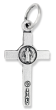 Small St Benedict Crucifix Charm - 7/8" Silver Oxidized, Made in Italy  * (Minimum quantity purchase is 5)