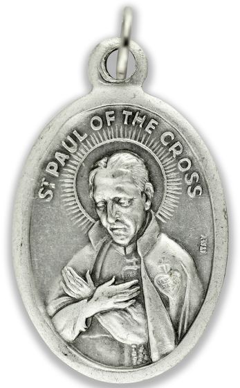   St Paul of the Cross / PRAY FOR US - Italian Silver OX 1 inch (Minimum quantity purchase is 2)