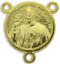 Pope Francis Rosary Center with Papal Seal - 1/2" Gold Plated, Made in Italy - Closeout Sale *  (Minimum quantity purchase is 5)