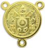 Pope Francis Rosary Center with Papal Seal - 1/2" Gold Plated, Made in Italy - Closeout Sale *  (Minimum quantity purchase is 5)