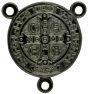 St Benedict Rosary Center Piece, Gun Metal Finish - 3/4 inch *   (Minimum quantity purchase is 5)