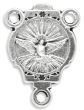 Holy Spirit Dove Rosary Centerpiece - 3/4" Silver Oxidized, Made in Italy  * (Minimum quantity purchase is 3)